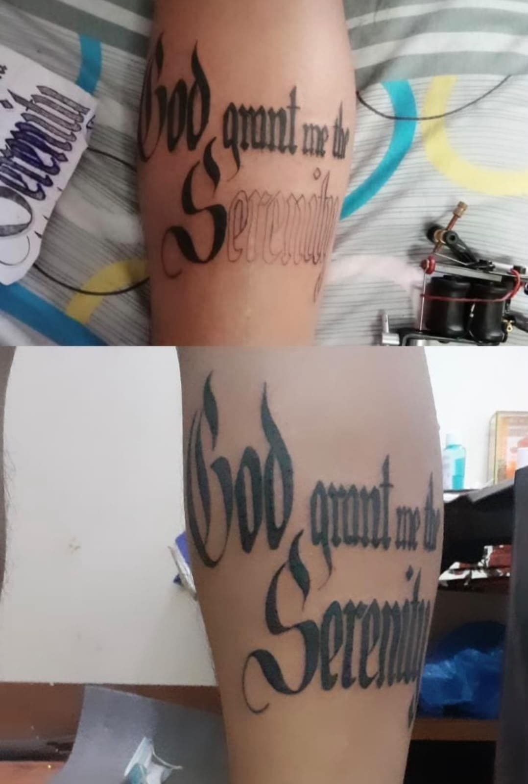 Serenity — stencil to finish — Lettering